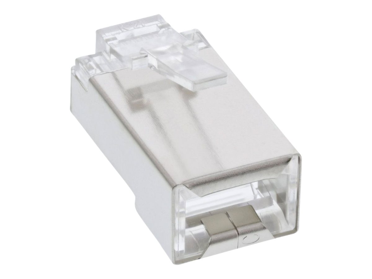 InLine Modularstecker 8P8C RJ45 z. Crimpen auf Rundkabel - geschirmt - 100er PackModularstecker 8P8C RJ45 z. Crimpen auf Rundkabel - geschirmt - 100er Pack