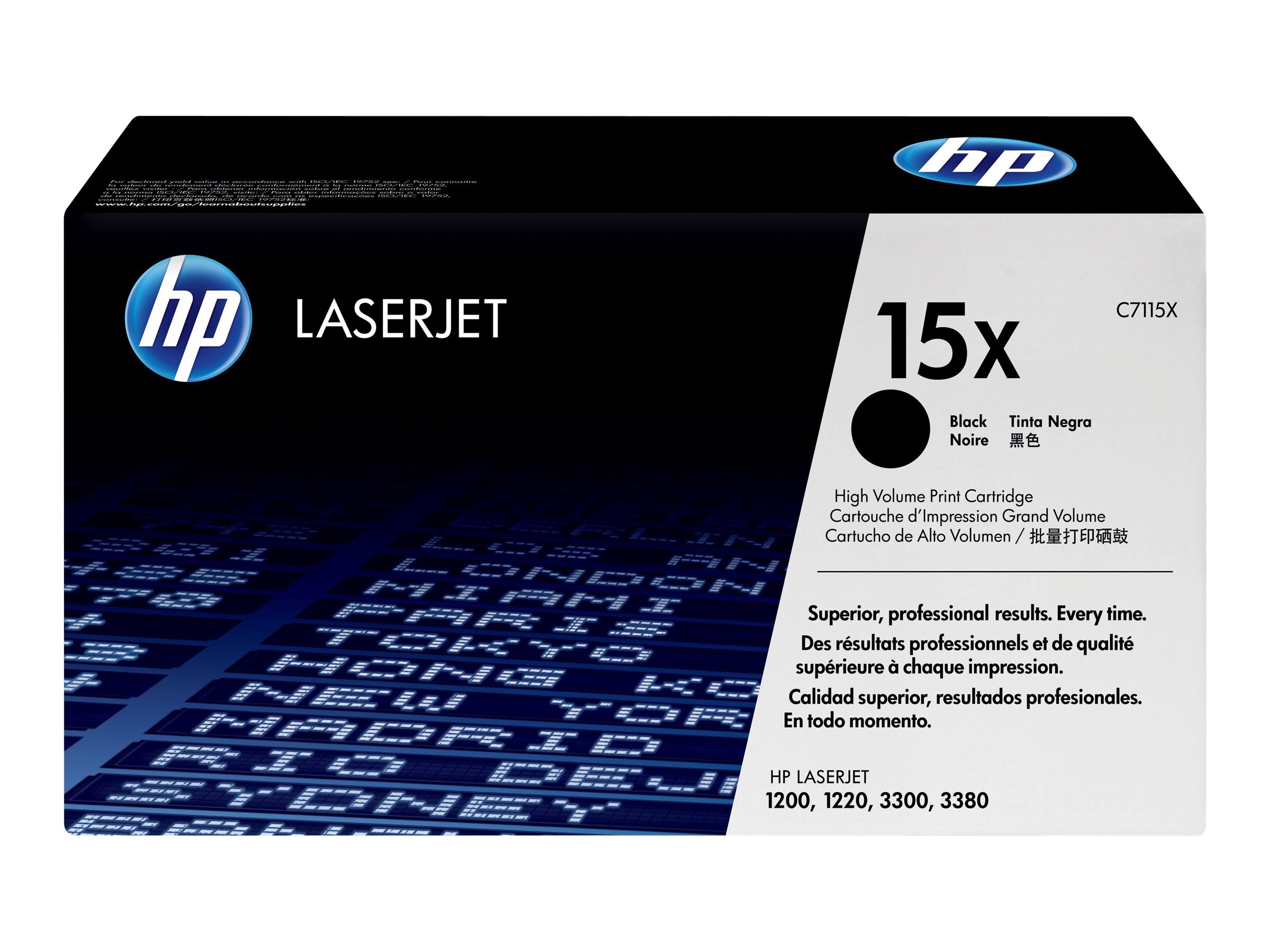 HP 15X - Hohe Ergiebigkeit - Schwarz - original - LaserJet - Tonerpatrone (C7115X)für LaserJet 1000 - 1200 - 1220 - 3300 - 3310 - 3320 - 3330 - 3380