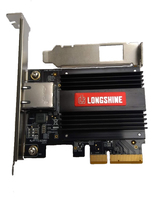 Longshine LCS-8339T, Eingebaut, Kabelgebunden, PCI Express, Ethernet, 10000 Mbit/s, Schwarz10.000 Mbps - Voll-Duplex - Ethernet - Plug and Play