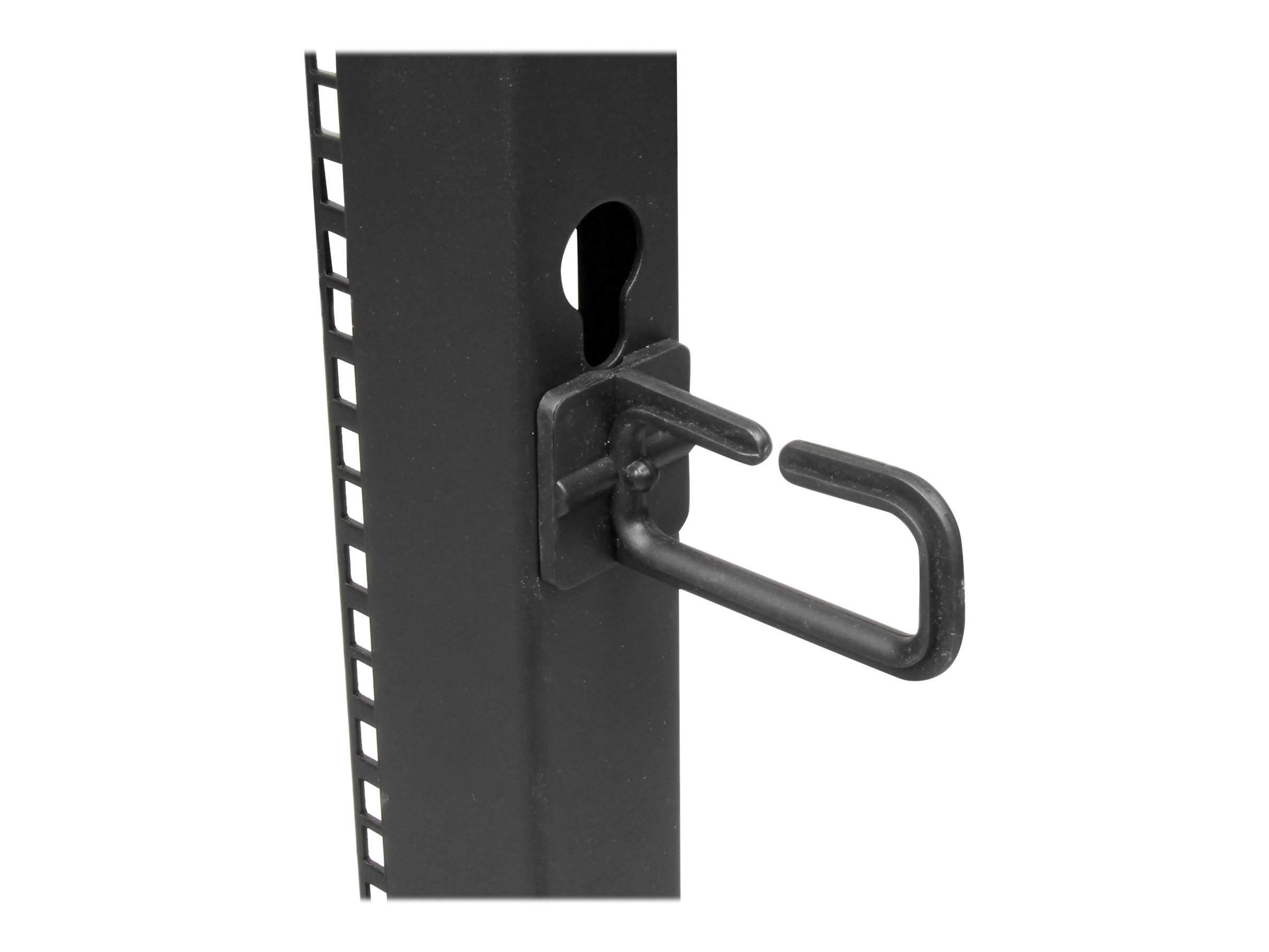 StarTech.com 12HE 4 Pfosten Open Frame Server Rack tiefenverstellbar mit Rollen / Nivellierfüße und Kabelverwaltung - Dell PowerEdge HP ProLiant ThinkServer (4POSTRACK12U)Schrank offener Rahmen - Schw