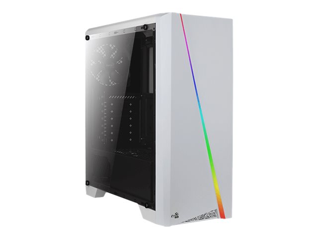 AEROCOOL ADVANCED TECHNOLOGIES AeroCool PGS V Series Cylon - Tower - ATX - Seitenteil mit Fenster (Acryl)keine Spannungsversorgung (ATX) - weiß - USB/Audio