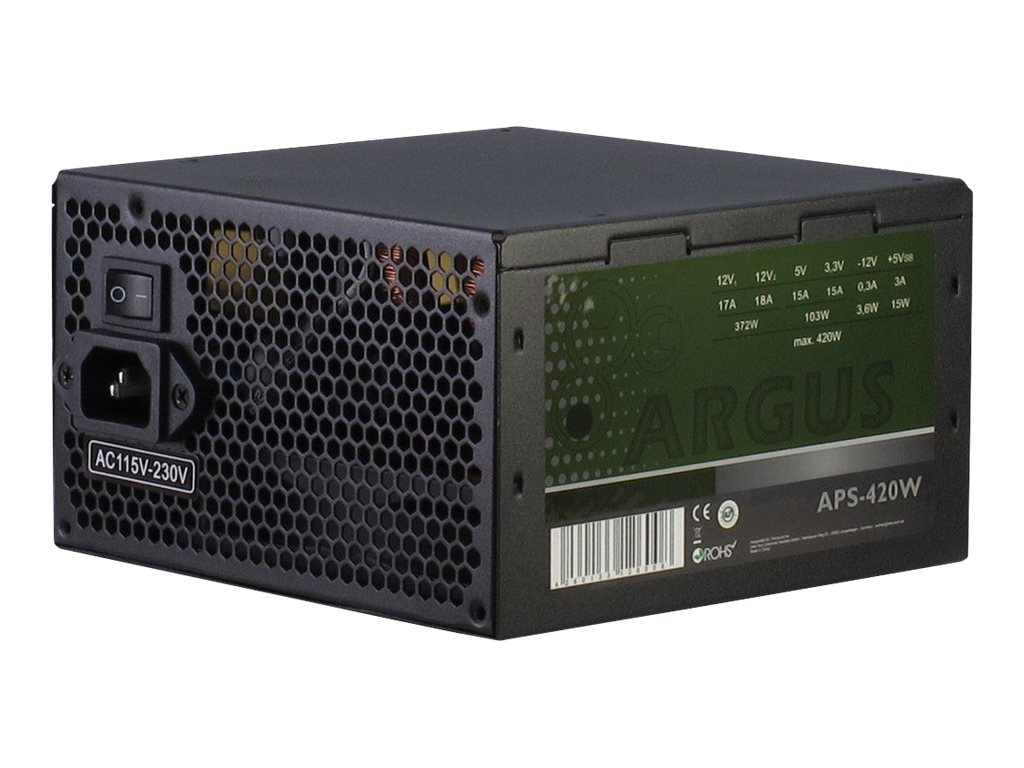 Inter-Tech Argus APS-420W - Netzteil (intern) - ATX12V 2.31Wechselstrom 115/230 V - 420 Watt - aktive PFC