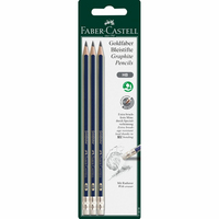 FABER-CASTELL 116896, HB, Blau, Grau, Sichtverpackung, 3 Stück(e)