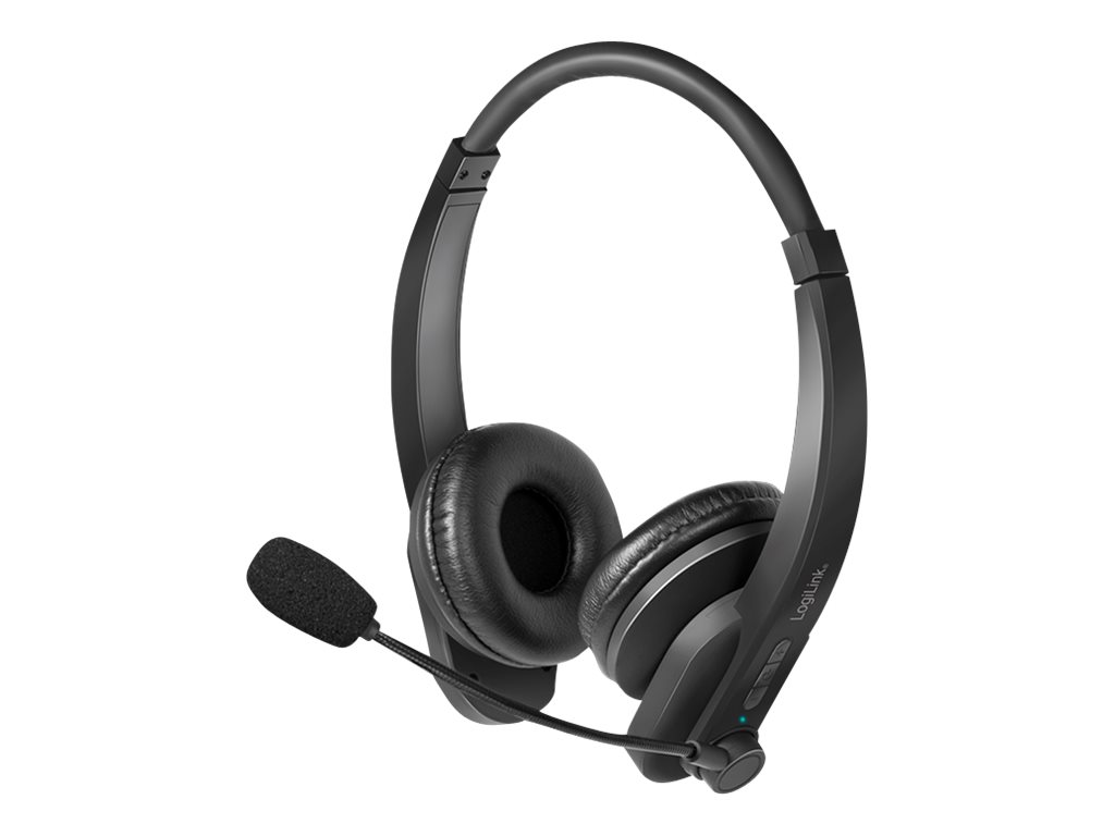 LogiLink Headset - On-Ear - Bluetooth - kabellosSchwarz