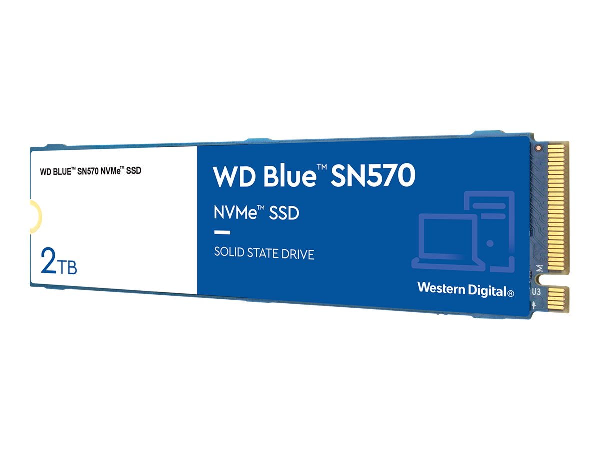 WD Blue SN570 NVMe SSD WDS200T3B0C - SSD - 2 TB - intern - M.2 2280 - PCIe 3.0 x4 (NVMe)2 TB - M.2 - PCIe Gen3 x4 - NVMe 1.4 - 3500 MB/s Lesen - 3500 MB/s Schreiben