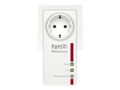 FRITZ! Powerline 1220E - Powerline-Adapter-Kit 1GbE, HomePlug AV (HPAV)2.0 - IEEE 1901 - an Wandsteckdose anschließbar (Packung mit 2)