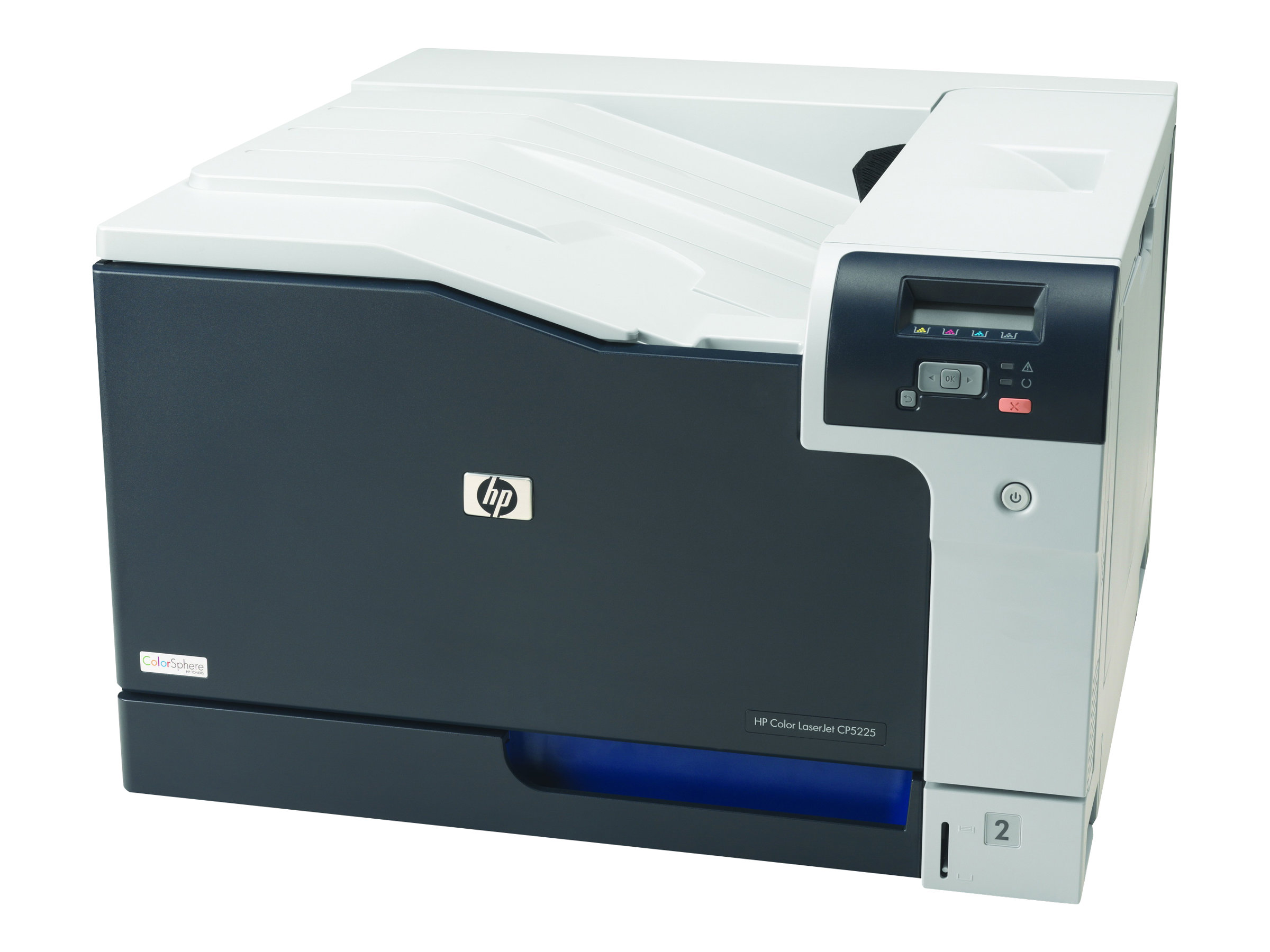 HP Color LaserJet Professional CP5225n - Drucker - Farbe - Laser - A3 - 600 dpi - bis zu 20 Seiten/Min. (einfarbig)/ bis zu 20 Seiten/Min. (Farbe) - Kapazität: 350 Blätter - USB - LAN