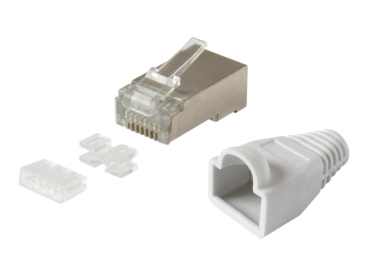 Equip Pro - Netzwerkanschluss - RJ-45 (M) - abgeschirmt - CAT 6 - durchsichtig (Packung mit 100)