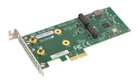 Supermicro AOC-SLG2-2TM2-O, PCIe, M.2, Männlich, Grün, Grau, Server, Passiv