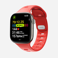 Nomad Tempo Band, Band, Smartwatch, Rot, Apple, 45mm / 46mm, Gummi