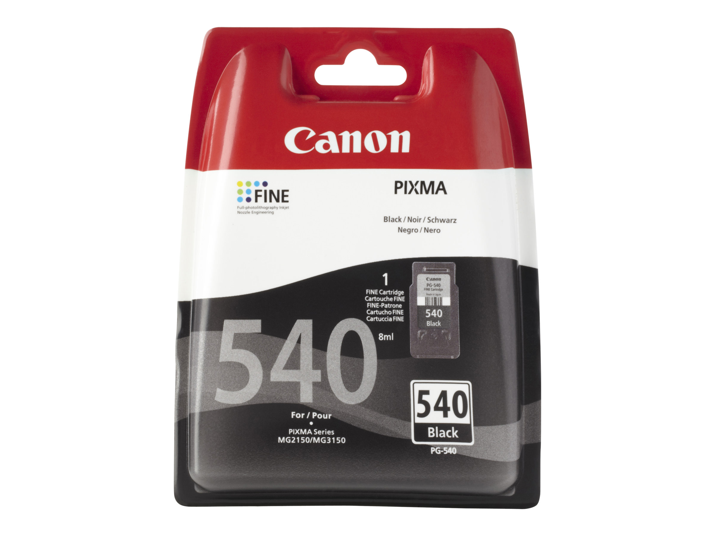Canon PG-540 - 8 ml - Schwarz - original - Tintenpatronefür PIXMA MG2250 - MG3250 - MG3510 - MG3550 - MG3650 - MG4250 - MX395 - MX455 - MX475 - MX525 - MX535