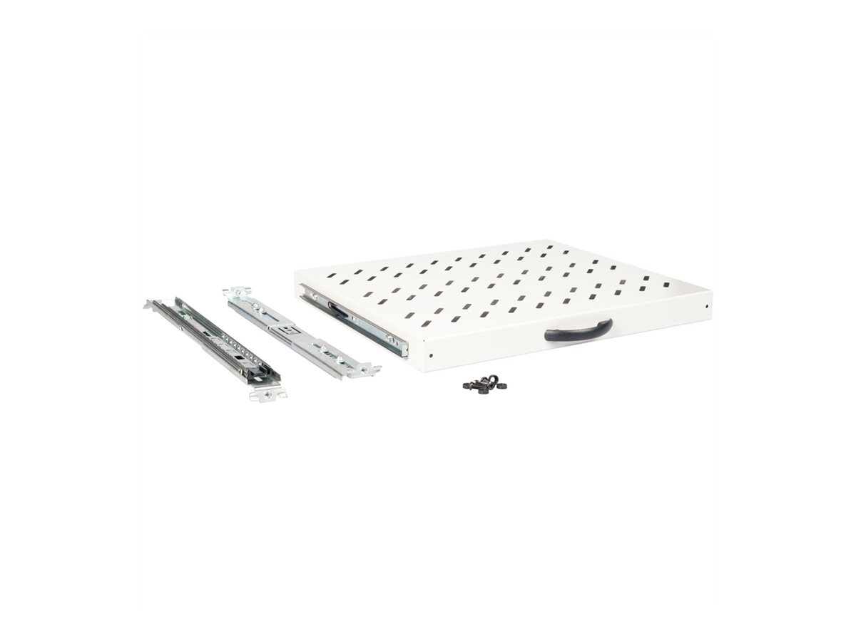ROLINE Rack-Schieberegal - 350 mm tief, Tragfähigkeit 25 kg - RAL 7035, Hellgrau - 1U - 48.3 cm (19")für P/N: 26.21.0068 - 26.21.0083 - 26.21.0085 - 26.21.0087 - 26.21.0089 - 26.21.0091 - 26.21.0092