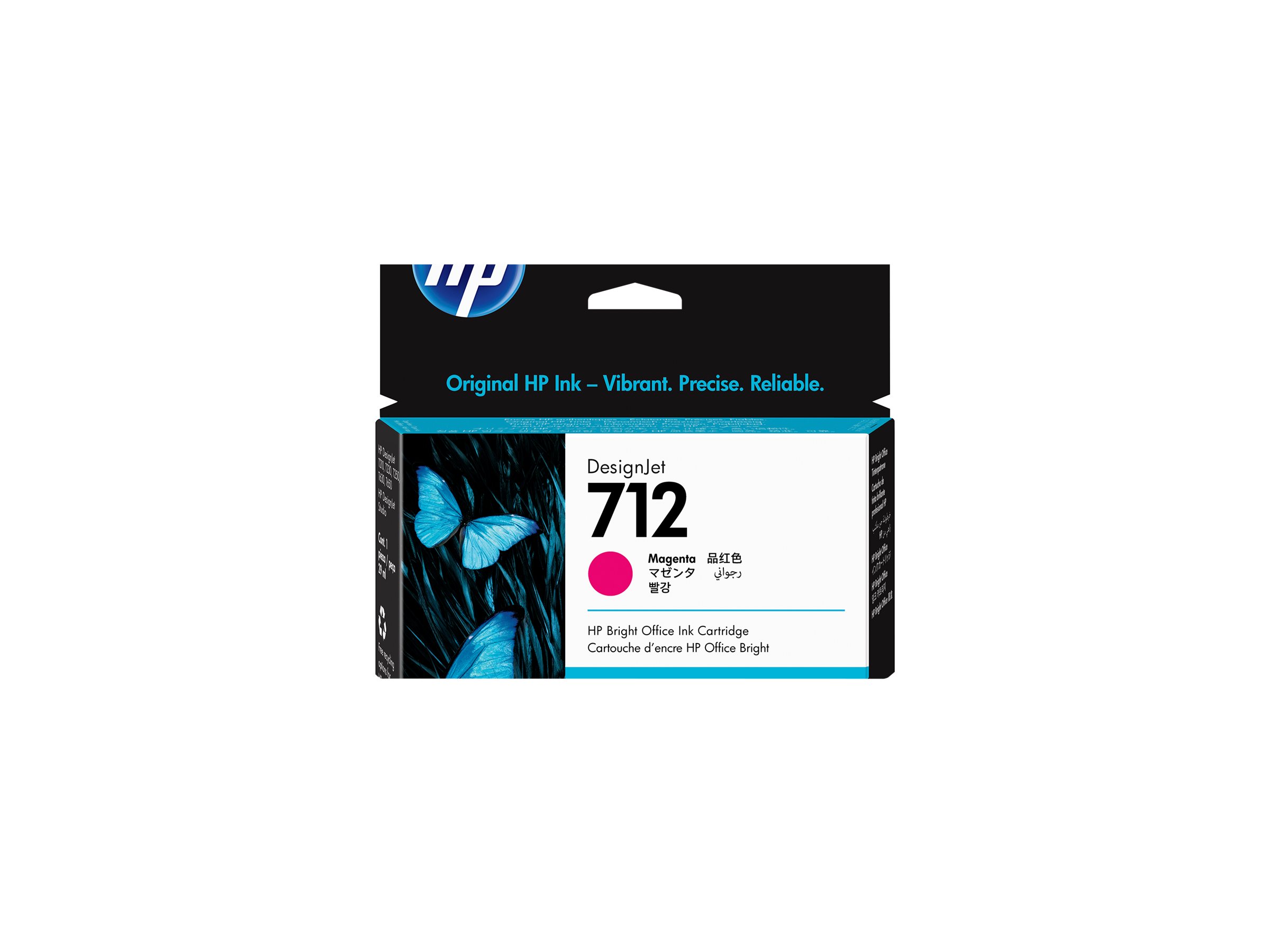 HP 712 - 29 ml - Magenta - original - DesignJetTintenpatrone - für DesignJet Studio - T210 - T230 - T250 - T630 - T650