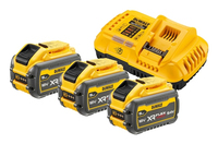 DEWALT DCB118X3-QW, Batterie- & Ladegerät-Set, Lithium-Ion (Li-Ion), 9 Ah, 54 V, DeWalt, 162 Wh54 Volt / 162 Wh XR FLEXVOLT Akku-Starter-Set - inklusive 3x Akku und 1x Schnellladegerät DCB118-QW