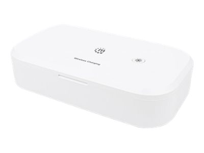 Manhattan UV Phone Sanitizer with Wireless Charger (Clearance Pricing)10 W Wireless Charging Pad - Integrated UV LEDs to eliminate germs - viruses and bacteria - Quick 1-minute or 5-minute cleaning cy
