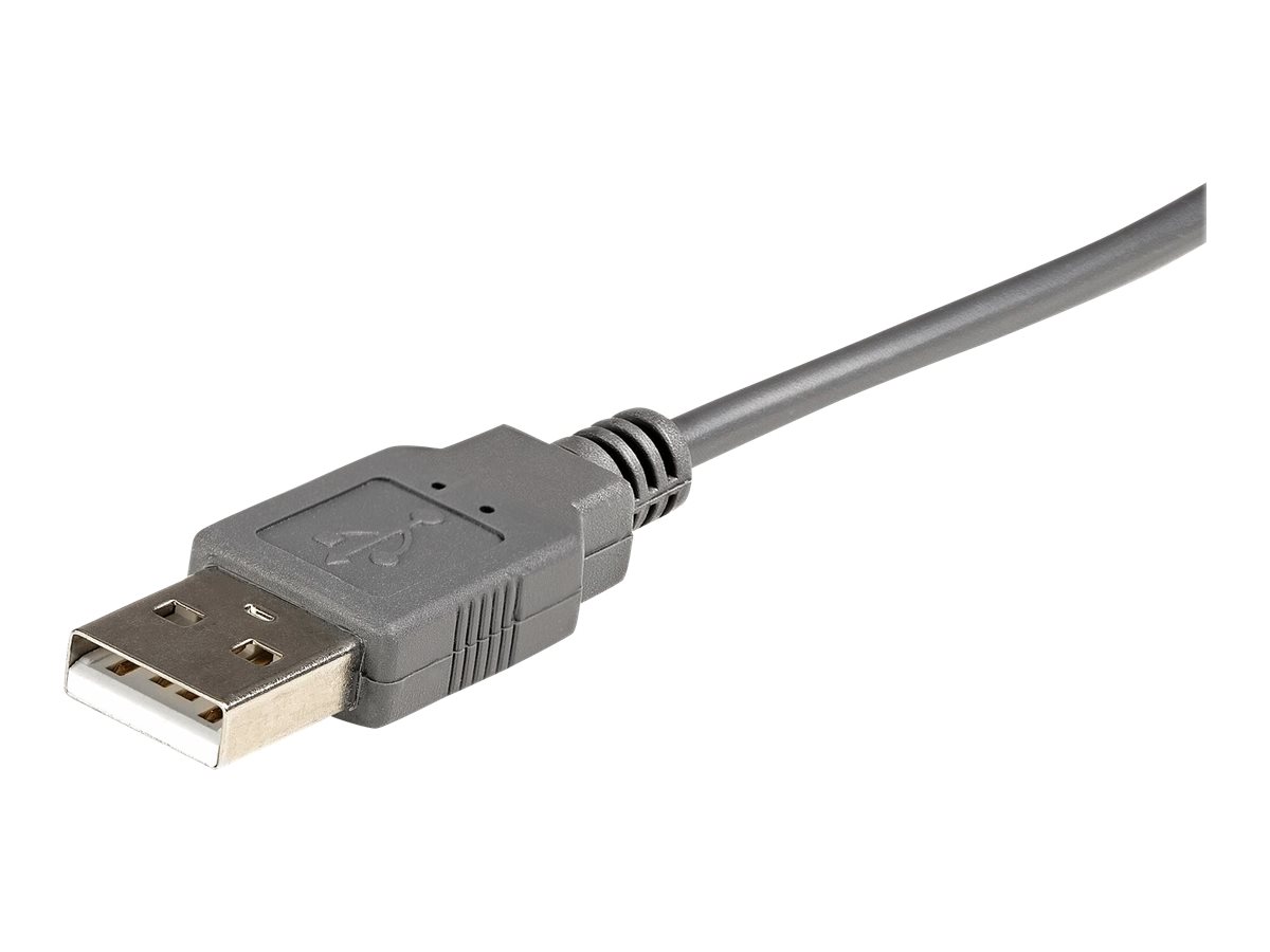 StarTech.com USB 2.0 auf Seriell RS232 / DB9/ DB25 Adapterkabel - St/St - USB zu Seriell Adapter/ Konverter Kabel - Serieller Adapter - USB 2.0 - Grau