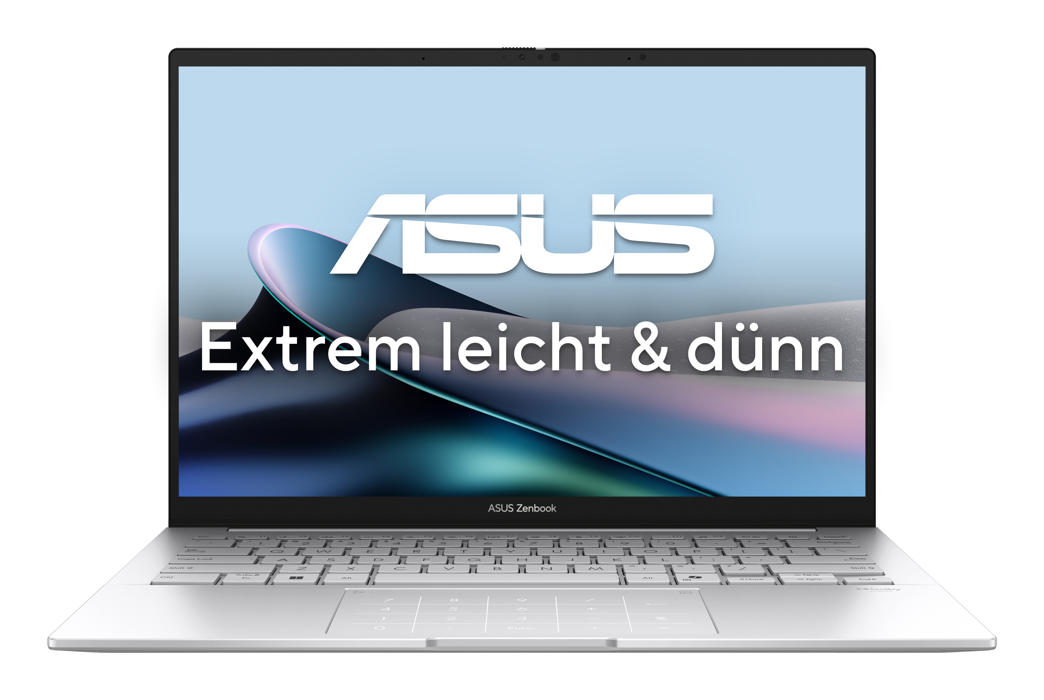ASUS ZenBook 14 UX3405CA-QD1302W - Intel Core Ultra 7 255H / 2 GHz - Win 11 Home - Arc Graphics 140T - 16 GB RAM - 1 TB SSD NVMe - 35.6 cm (14")OLED 1920 x 1200 - Wi-Fi 7 - Bluetooth - nebliges Silber