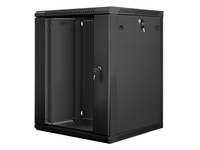 Lanberg Schrank Netzwerkschrank - geeignet für Wandmontage - Schwarz, RAL 9004 - 15U - 48.3 cm (19")15 HE