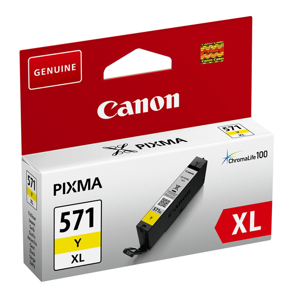 Canon CLI-571Y XL - 11 ml - Hohe ErgiebigkeitGelb - original - Tintenbehälter - für PIXMA TS5051 - TS5053 - TS5055 - TS6050 - TS6051 - TS6052 - TS8051 - TS8052 - TS9050 - TS9055